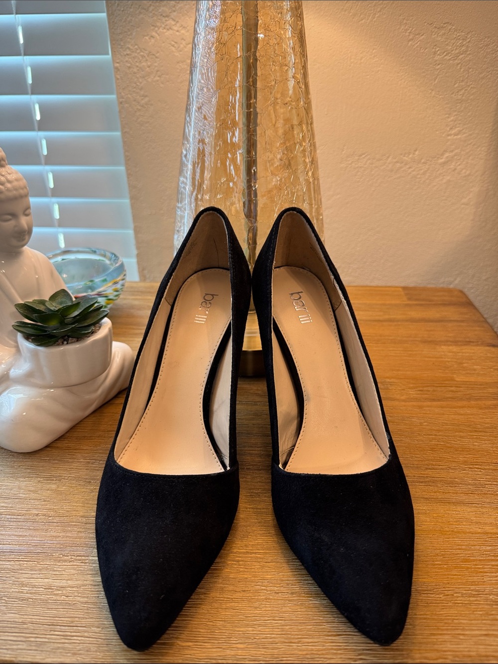 Bar III Black Pointed-Toe Suede Pumps
